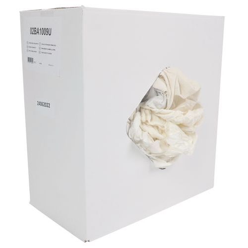 White Cleaning Dishcloths - Recycled Cotton - 350x600mm - Manutan UK