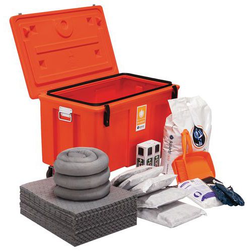 Spill Caddy - 110 Litre Complete Mobile Spill Cleaning Kit - Ikasorb®