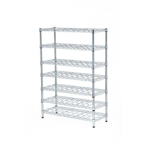 Chrome Wine Rack (1270h x 915w) For 63 Bottles