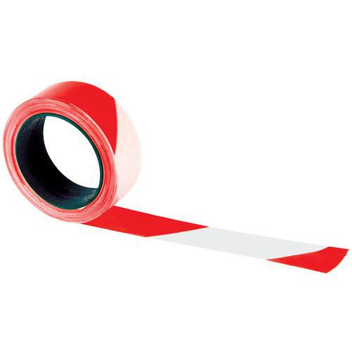 Hazard Polyethylene Tape - Red & White Stripes - Manutan UK