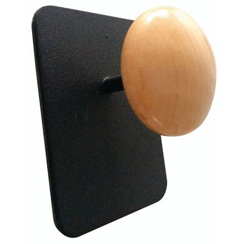 Magnetic metal/wood coat hooks