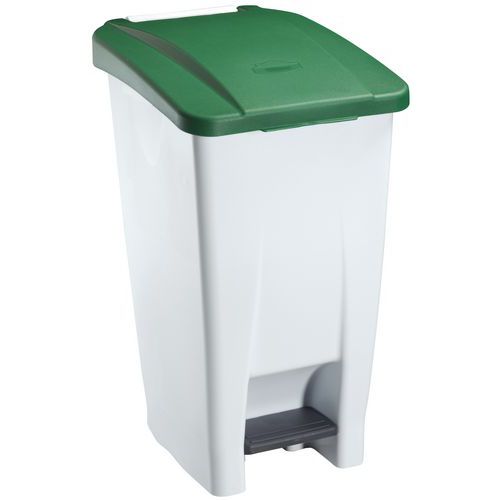 Plastic Mobile Pedal Bin - 60-Litre Capacity - Food Waste - Manutan UK Plastic Mobile Pedal Bin - 60-Litre Capacity - Food Waste - Manutan UK