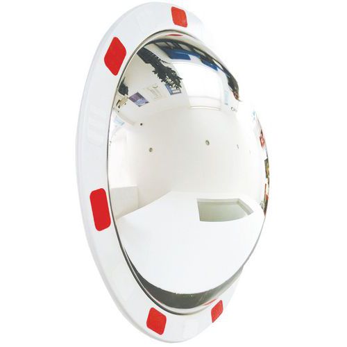 130° Round Safety Mirror - Convex - Outdoor Traffic - Manutan UK