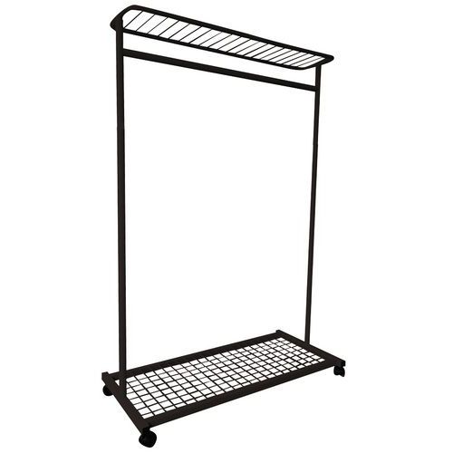 Mobile Coat Rack - Metal Garment Rails - 110cm Wide - Manutan UK