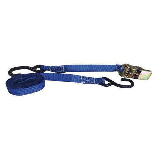 5m 500kg Tie Down Lashing Kit - Ratchet & 2 S Hook Straps - Manutan UK 5m 500kg Tie Down Lashing Kit - Ratchet & 2 S Hook Straps - Manutan UK