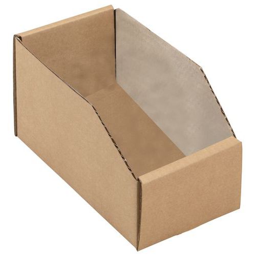 Brown Kraft cardboard storage containers - Length 200 mm - 2.4 l