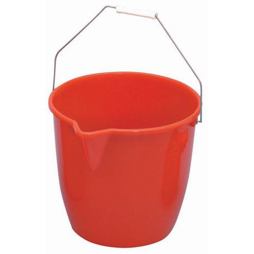 Household Cleaning Buckets - 12 Litre - Plastic Spout - Manutan UK