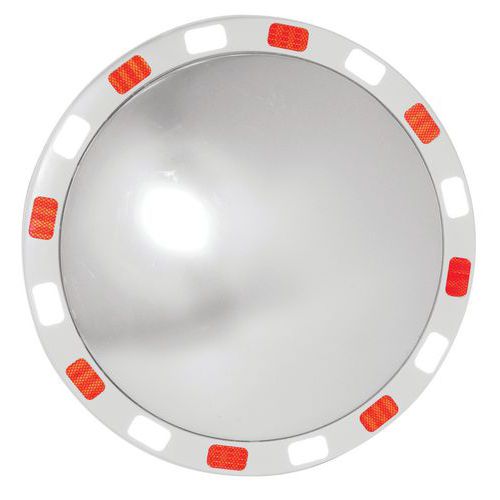 90° Round Safety Mirror - Convex - Outdoor Traffic - Manutan UK