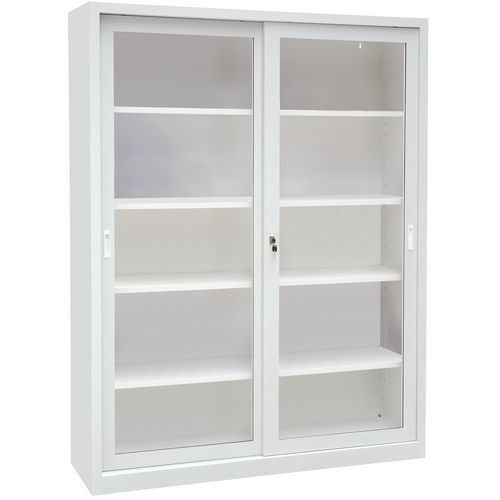 CH tall cabinet with sliding doors - Transparent - Manutan Expert