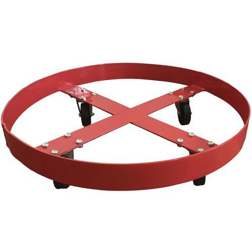 Drum Trolley - Round Wheeled Roller - 410kg Dolly - Manutan UK Drum Trolley - Round Wheeled Roller - 410kg Dolly - Manutan UK