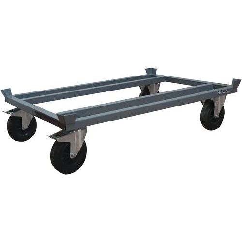 Mobile Pallet Trolley - 500-1200kg Capacity Dolly - Manutan UK Mobile Pallet Trolley - 500-1200kg Capacity Dolly - Manutan UK