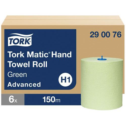 Green Tork Matic hand towel roll for H1
