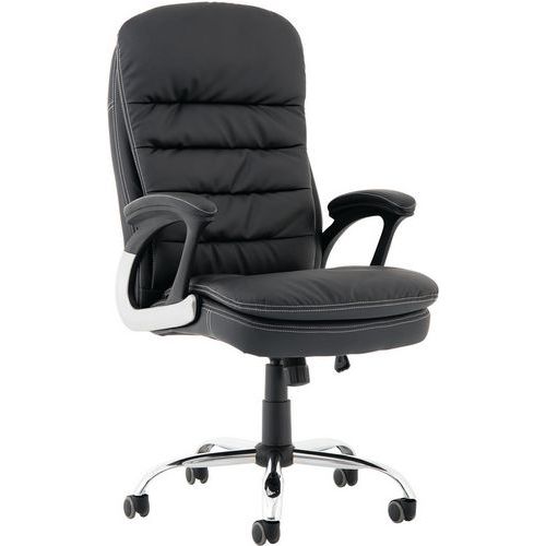 Black Executive Chair - PU & Faux Leather - High Back - Ontario