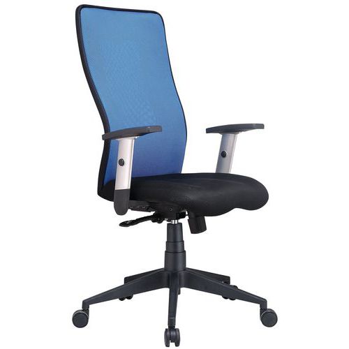 Executive Fabric Office Chair - High Curved Mesh Back - Penelope - Manutan Expert