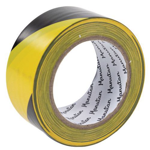 PVC Floor Marking Tape Roll - Adhesive - LxW 33m x 50mm - Manutan UK