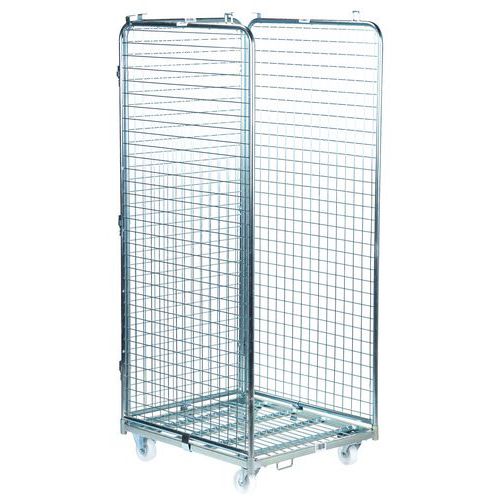 Roll Cage/Container - Steel Base - 400kg Capacity - Manutan Expert