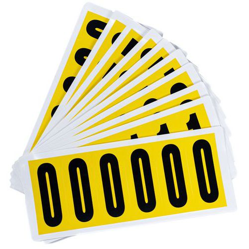Self-Adhesive Number Labels - A To Z - Location Marker Signs - Manutan Expert