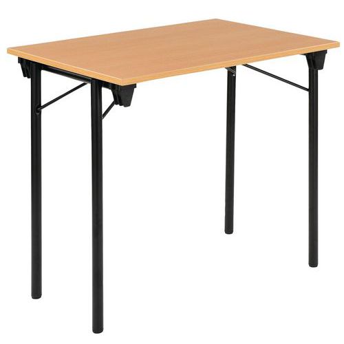 Eco folding table - beech and black - 80x60 cm Eco folding table - beech and black - 80x60 cm