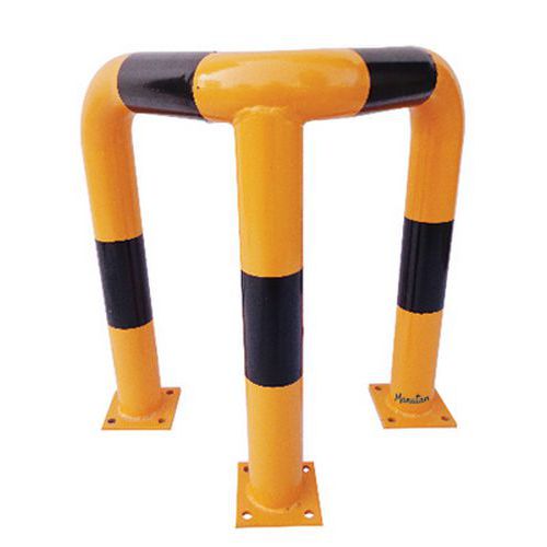 Corner Traffic Hoop Barriers - Black & Yellow - Steel - Manutan UK