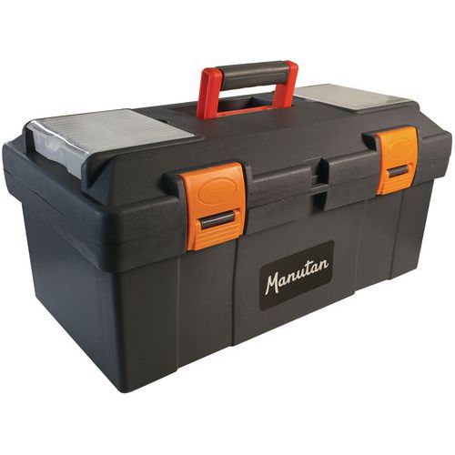 Plastic Tool Boxes - Snap Locking - Inner Storage Tray - Manutan Expert