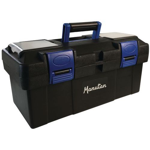 Plastic Tool Boxes - Snap Locking - Inner Storage Tray - Manutan Expert