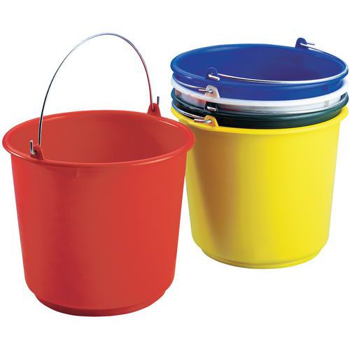 Set Of 5 Household Cleaning Buckets In Different Colours - Manutan UK