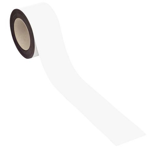 10m Label Holding Tape Roll - Magnetic & Erasable - White - Manutan UK