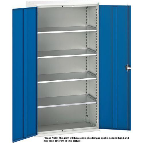 Used Bott Verso Metal Storage Cupboard 4 Shelves - 2000x1050x550mm