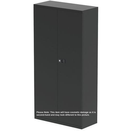 Used 3 Shelf Stationery Cupboard - Black 914x40 cm - Bisley