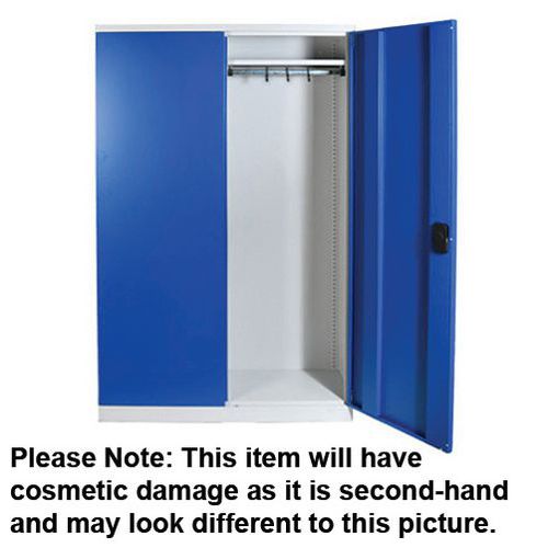 Used Grey/Blue Large Wardrobe Cupboard 1950x1000x450mm