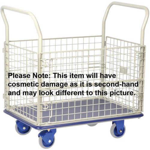 Used 300kg Load Capacity Mesh Container Trolley