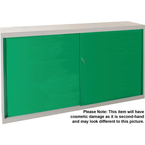 Used Sliding Door Cabinet Green Doors HxWxD 1020x1830x460mm