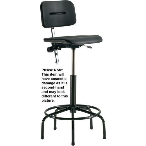 Used High Workshop Stool - Footrest - Swivelling Seat Used High Workshop Stool - Footrest - Swivelling Seat