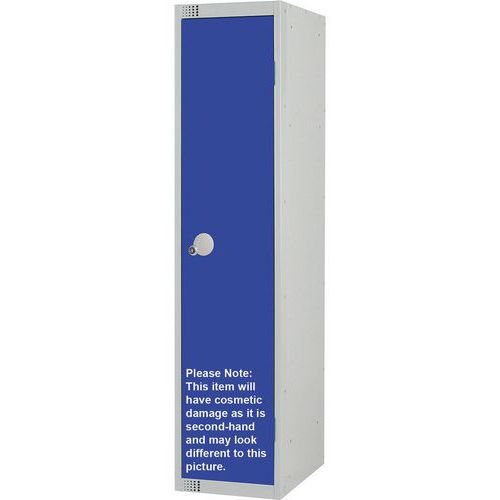 Used Blue/Grey 1 Door Antibac Locker 1800x450x450mm - Elite