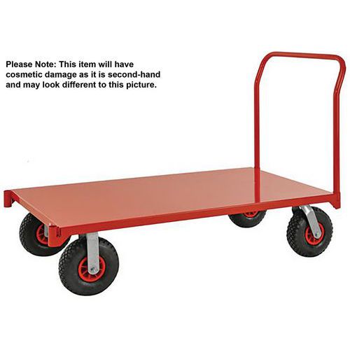 Used Large Red Platform Truck - Heavy Duty 1200kg - 1400x760mm