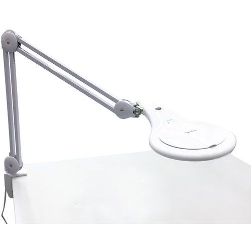 Circular Magnifying Lamp With Clamp - LED - 600lm - Manutan UK