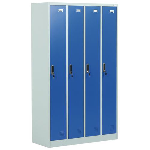 Four Clean & Dirty Lockers - Bank Of Metal Storage Lockers - Manutan