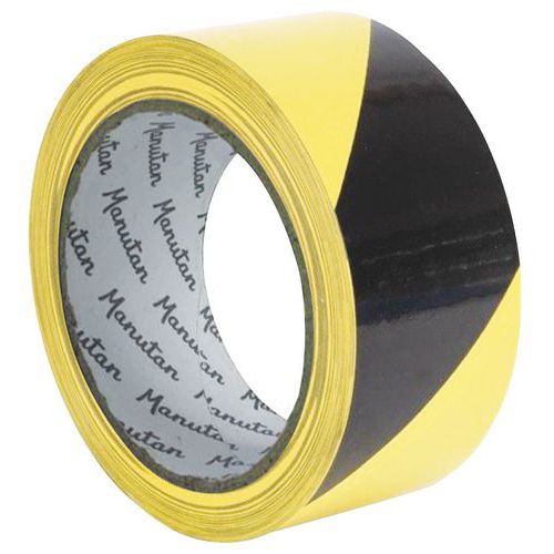 PVC Floor Marking Tape Roll - Adhesive - LxW 33m x 50mm - Manutan UK PVC Floor Marking Tape Roll - Adhesive - LxW 33m x 50mm - Manutan UK