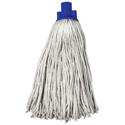 Replacement Mop Heads - 210g - White Cotton - Manutan UK Replacement Mop Heads - 210g - White Cotton - Manutan UK