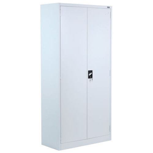 Tall Metal Cupboard - Adjustable Shelves - Flat Pack - Manutan Aris