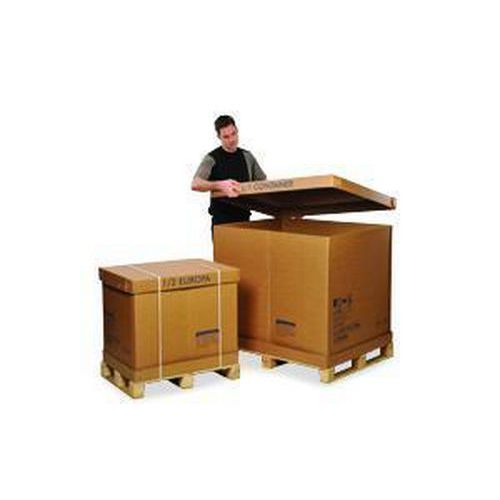 Cardboard Pallet Boxes - Wooden Pallet & Stitched Cardboard - Protect