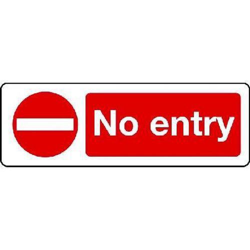 Red/White No Entry & Pictorial No Access Traffic/Road Safety Sign