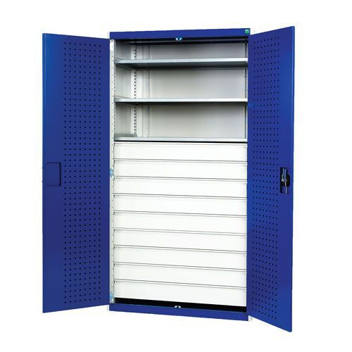 Bott Cubio Metal Storage Cupboard & Perfo Doors HxWxD 2000x1050x650mm