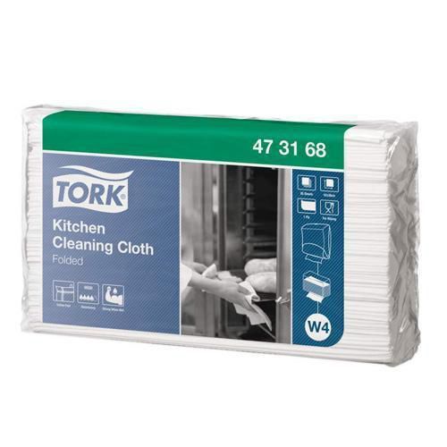 Tork White Kitchen Cleaning Cloth - Pack of 80