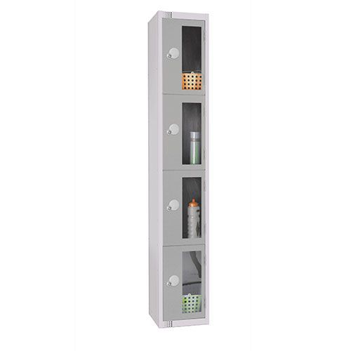 Vision Panel Metal Locker - Clear Doors - Anti-Bacterial Coat - Elite Vision Panel Metal Locker - Clear Doors - Anti-Bacterial Coat - Elite