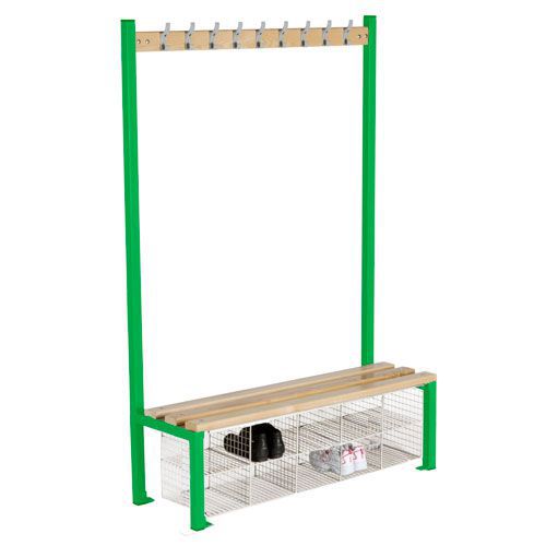 Single-Sided Bench Changing Room Coat Rack - Rapid Racking