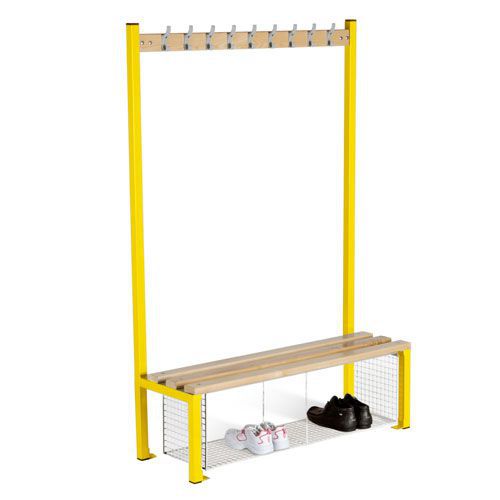 Rapid Racking Bench Accessory Single-Sided Bench Changing Room Coat Rack - Rapid Racking