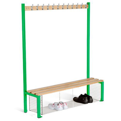 Rapid Racking Bench Accessory Single-Sided Bench Changing Room Coat Rack - Rapid Racking