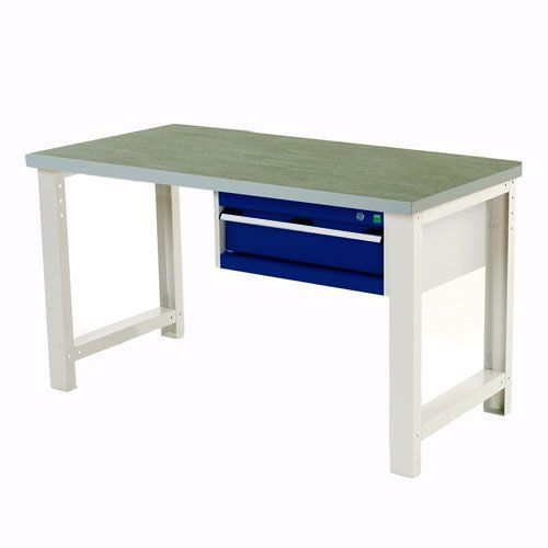 Bott Cubio Industrial Workbench with Single Drawer & Lino Top