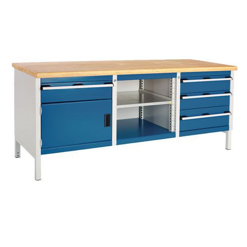 Bott Cubio Workbench with 4 Drawers 1 Cupboard & 1 Shelf